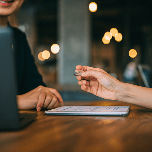 Customer providing feedback